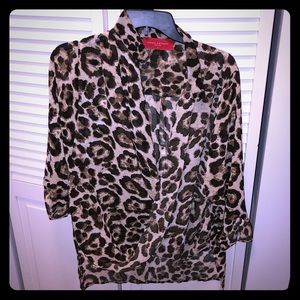 AKIRA Leopard Print Blouse